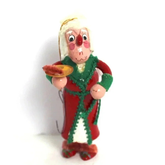 Vtg 1960s Story Time Nursery Rhymes Christmas Tree Ornament Holiday Scrooge - Picture 1 of 2